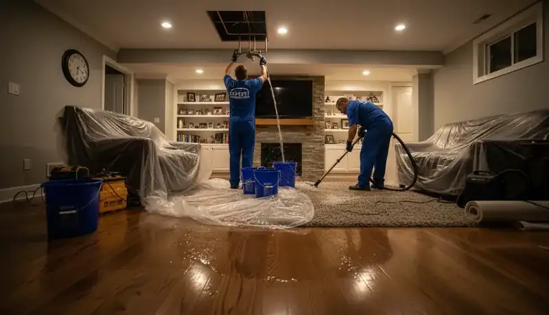 Expert Plumbing Pro - late-night-burst-pipe-repair-in-a-columbine-valley-finished-basement